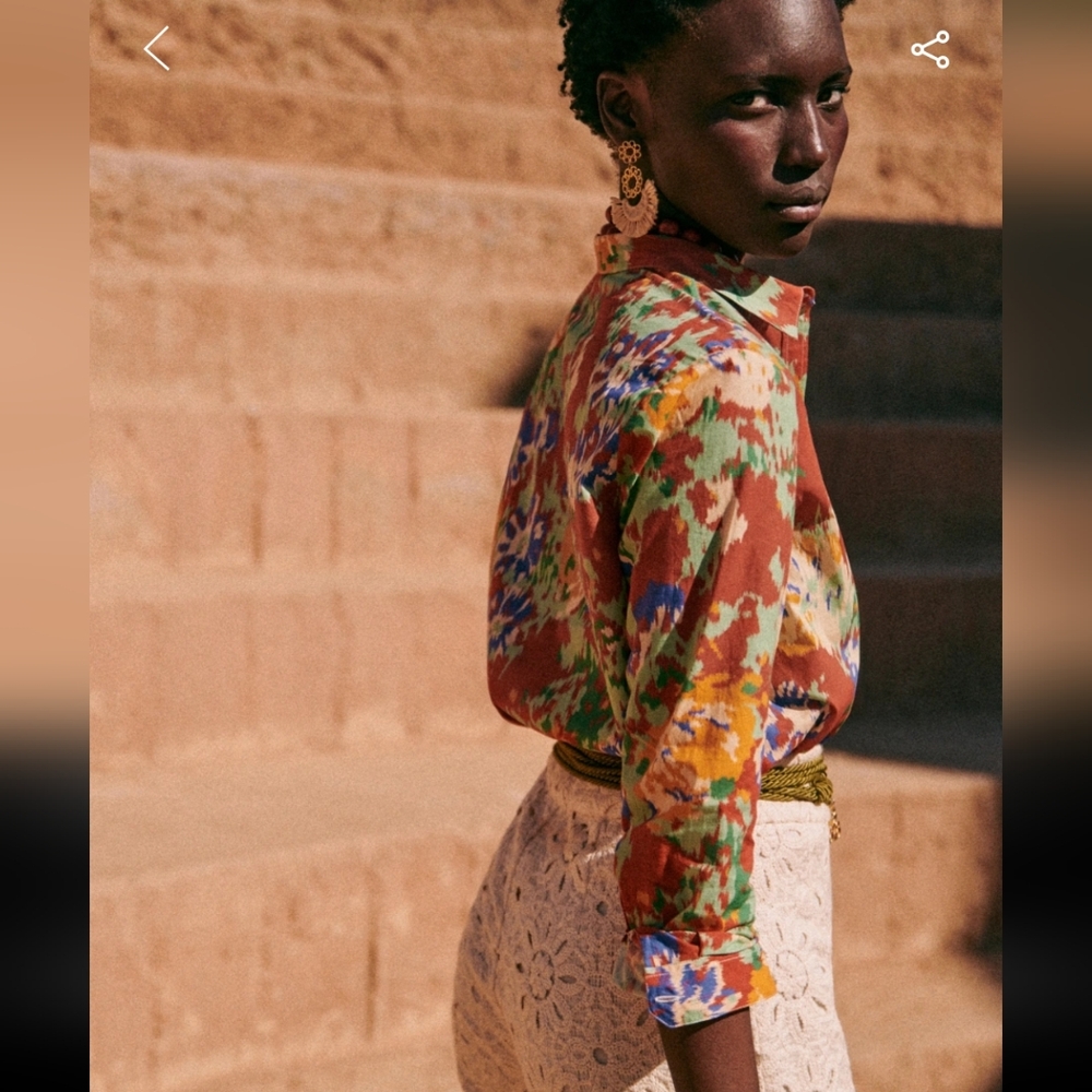 Sezane Pierro Multicolor Button Down Shirt - Picture 8 of 9